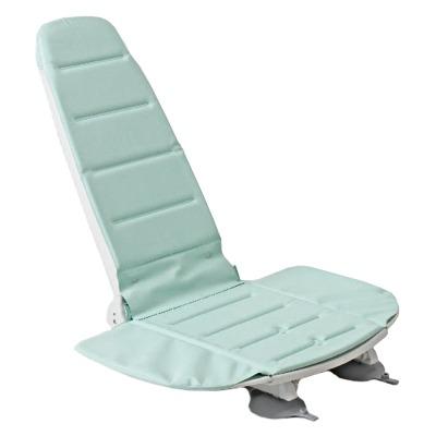 Compact design folds flat and optimises legroom even when fully reclined for generous transfer / bathing space. Low seat height provides good water immersion.