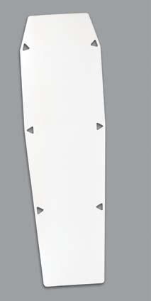 Slings slings Transfer Board A white high density polyethylene transfer board made from