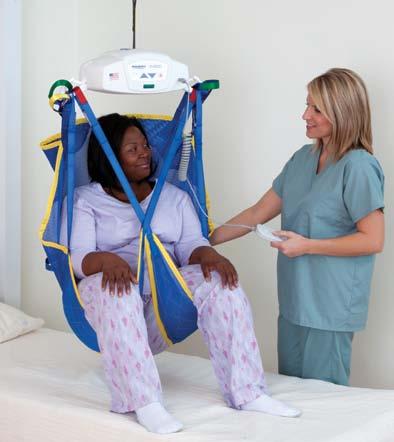This device can be easily relocated to multiple rooms with little effort from the caregiver.