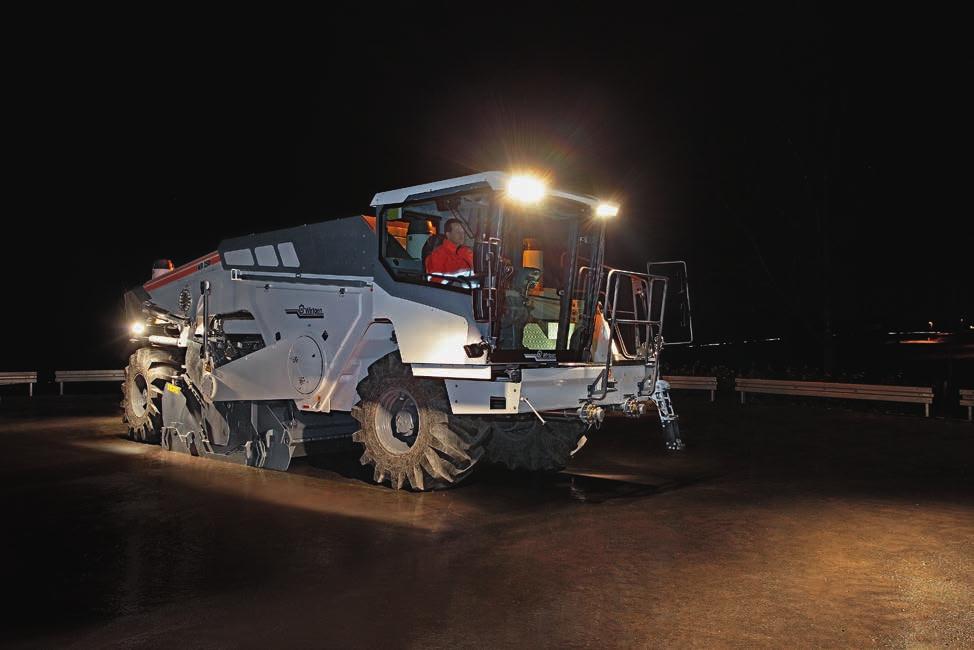 Perfect ergonomic design and handling Perfect visibility whatever the time of day or night Maximum performance even during night operations Construction projects are nowadays carried out under
