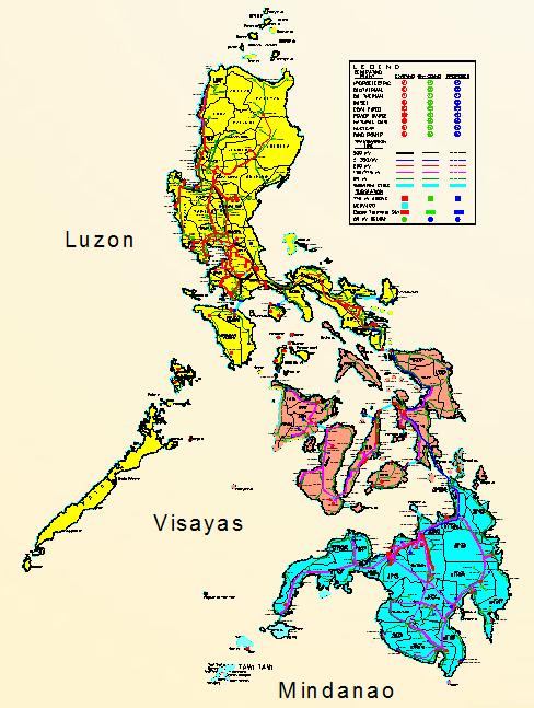 Philippine Transmission System Luzon: 230 kilovolt and 500 kilovolt backbone transmission system -Leyte-Cebu AC submarine cable link -(2x200 MW) - Negros-Panay AC submarine cable link -(100 MW)
