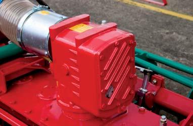 tractors. Standard rotor speed setting is 327 rpm (23/34) at 1000rpm. Optional gears available: 282 rpm (21/36) and 351 (24/33).