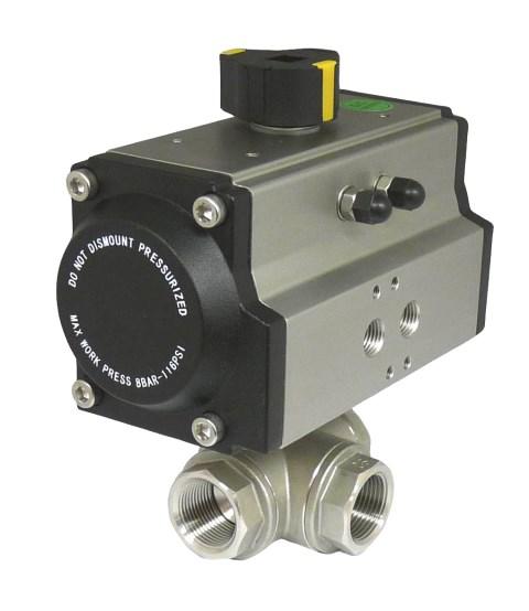 Available with actuator function: DOUBLE ACTING, SINGLE ACTING (Failsafe), MODULATING (with optional positioner) Type: 2300R Type: 2310R Type: 2320R Pneumatic actuator direct mounted Actuator fitted