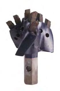 CONTINUOUS FLIGHT AUGERS AND BITS D-P rock head The D-P cutterhead is constructed of high tensile steel and has milled surfaces to ensure accurate bit alignment.