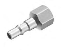 - 2 couplings and drain - ISO C Profile - ID passage 8 mm Female threaded inlet Outlet: 2 couplings 71 57 38