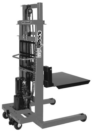 Specialty Stackers A/C Electric Stackers Shown with optional platform H / W / L EPF Series - Portable - 30 Forks - 18 Center EPF752 52 66 x 31 x 49 EPF766 66 80 x 31 x 49 EPF778 78 92 x 31 x 49 ESF