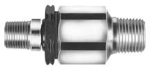 8207 Universal 2" NPT Male x 2" NPT Male Max. Working Pressure psi / bar 6400 45 Important Note: For lubricant use only. Not recommended for abrasive or corrosive materials.