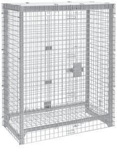 brake for mobile unit and 1 full wrap security cage. Assembly required. Lock not included. Security cage only, shelving frame not included.