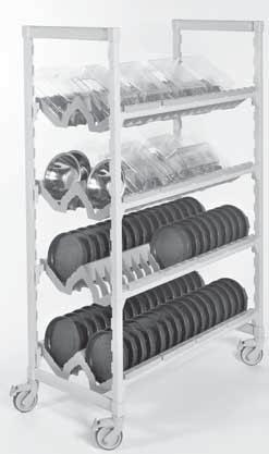 Camshelving Premium Series Accessories Dome Drying and Storage Cradle (for 21" deep shelf only) Use to dry and safely store up to 10 patient meal delivery domes or plate covers upright.