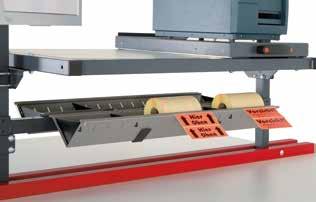 Key aspects of consignment processes are the flow of materials and weighing, which naturally also includes our roller track tables.