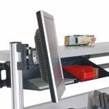 It includes holders for PCs and thin clients,