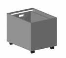 bearing shell for roll spindle Weight 1 kg Undertable storage rack, mobile One level, for approx. 100 folding cartons 4 castors, of which 2 are lockable Max.