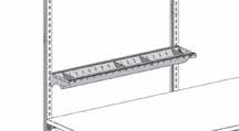 30 x 100 Stop bracket for inserting into the shelf perforation rows Shelf dividers for inserting into the shelf perforations open