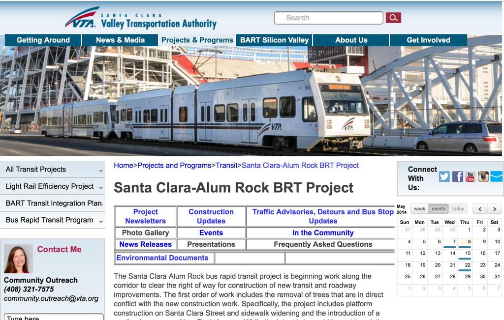Santa Clara/Alum Rock Project Project Updates: