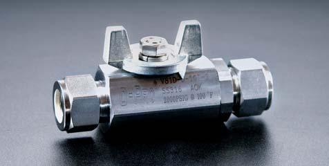 bll ensures lek-tight shut-off on pressure Stndrd lever hndle, optionl butterfly hndle.