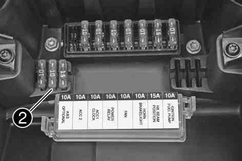 ELECTRICAL SYSTEM 132 Tip Replace the spare fuse in the fuse box so that it is available if needed. (990 Adventure R) Use spare fuses with the correct rating only. Fuse (58011109110) ( p.