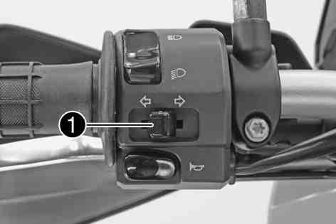 CONTROLS 21 5.5Turn signal switch The turn signal switch is fitted on the left side of the handlebar.