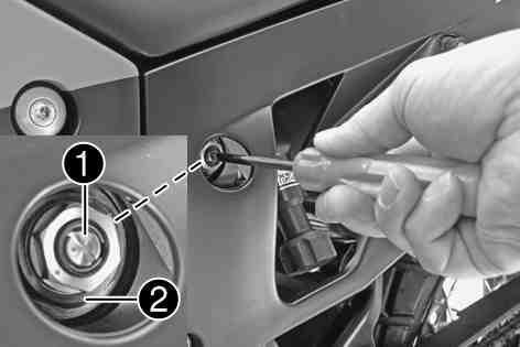 TUNING THE CHASSIS 71 Turn adjusting screw clockwise with a screwdriver up to the last perceptible click. Do not loosen nut!