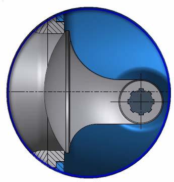 The offset between the plug face and shaft center and the offset between the shaft center and valve centerline give the rotary plug valve its double eccentric (double offset) design (fig.5/6).