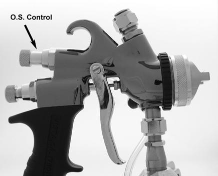 3.2 Installing And Using The O.S. (Overspray) Control To install the optional O.S. control follow these steps: 1. Remove the Upper Port Cap (12B, Page 33) and screw O.S. control in its place. 2.
