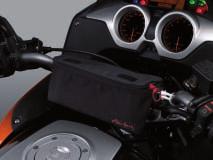 Steering handle pocket holds luggage to rear carrier and pillion seat black colour dimensions: