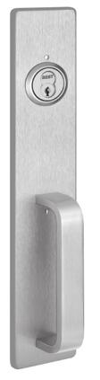 2700 Apex Wood Door Concealed Vertical Rod - Reversible, Wide Stile Pull Trim: Outside Function Device Trim 01 Exit only, cover plate... 2701 1701 02 Exit only, dummy trim.