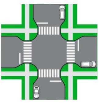 Pedestrian Network Restripe crosswalks to high-visibility markings Consider advanced limit lines at certain locations