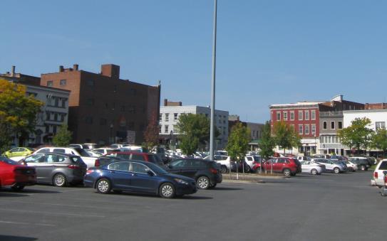 Downtown Parking Demand Peak Occupancy of City Lots 85% - Noon (Not Including Bridge St.