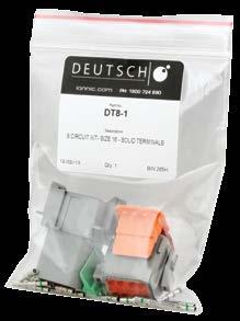 DT Grab Kits Each pack contains all components required to make both sides of a connection. CAT-Spec kit option. Rectangular, thermoplastic housing.