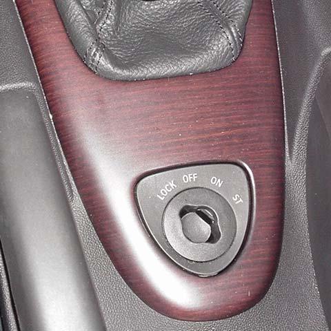 IGNITION KEY AND SECURITY SYSTEM: Saab vehicles have used a unique ignition cylinder placement in their vehicles for a number of years (see figure 19).