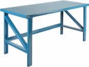 EXTR-HEVY-UTY WORKENHES LL WELE ENHES Most solid workbench available ll-welded construction features a wood-filled 3/16" steel top with 11 gauge steel legs and stringers Mobile units come w/ 6"