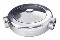 Inlet 16" Airbox Alloy 120º - 1225 CFM RATING - 98628 - Chrome Finish Inlets 4 OD 180 apart Suit Holley inlet 5 1 / 8 2 3 / 8 Tall Nut not 6"(320mm) x 3"(76mm) Replacement Filter - 900 CFM RATING -