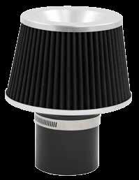 C - 3"(76mm) ID Neck - Ideal for when space is limited 2310B - Blue Filter 2310C - Chrome Filter 2310BLK - Black Filter 2310R - Red Filter WASHABLE Top Overall