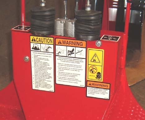SAFETY DECALS Safety Decal Locations The safety of the operator was a prime consideration in the design of the