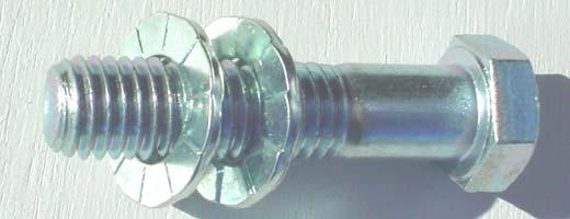 When the bolt elongates due to vibration and shock, the bolt will attempt to rotate loose.