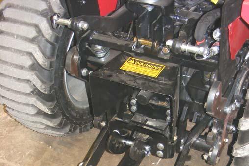 Note: If your Backhoe will not clear Mower Components when mounting and dismounting Backhoe or if your Mid-Mount Mower will not raise high