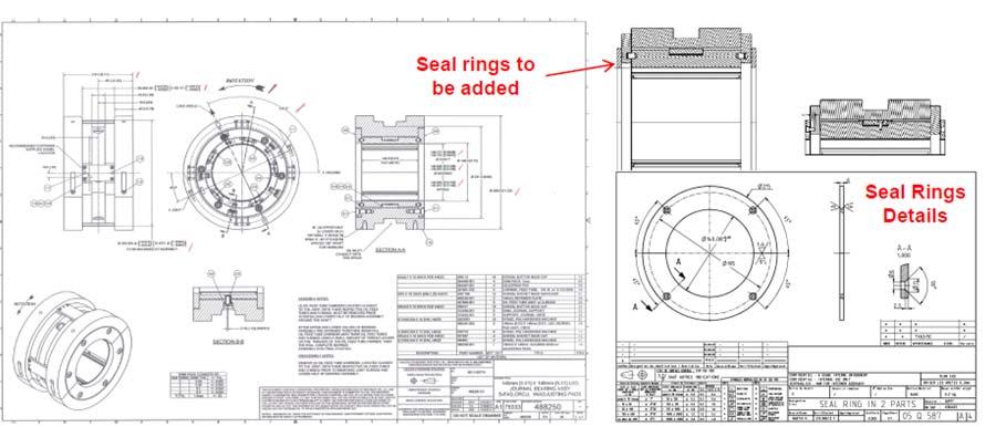 Mitigation Steps - Phase 2: Mechanical modifications to increase stability Improved bearing cavity flooding mounting seals rings on the gearbox HSS bearing.