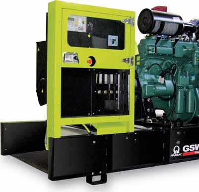 INDUSTRIAL GENERATORS OPEN SET GSW SERIES POWER IN ISOLATION A continuous power supply, provided with high power output and extended running time, makes this range of generators the most suitable for