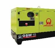 INDUSTRIAL GENERATORS SOUNDPROOF GSW SERIES COMPACT ENERGY This series provides the most professional way to fulfill small power requirements with the highest reliability and excellent performance.