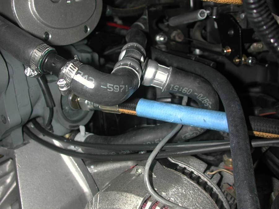 hose to this connector (Figure 3.9). Figure 3.9 Final upper hose connection 10.