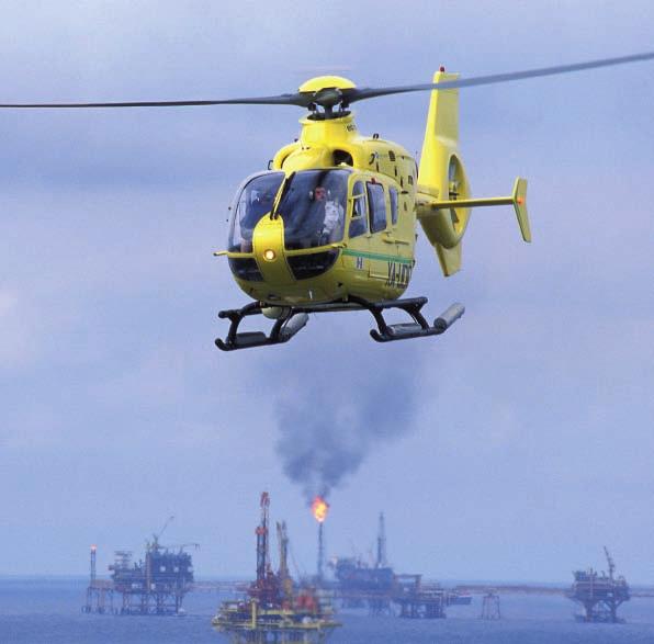 Oil and Gas Missions The EC135 s panoramic visibility, exceptional maneuverability, range, twin-engine performance, safety, and large cabin make the helicopter perfectly suited for the most demanding