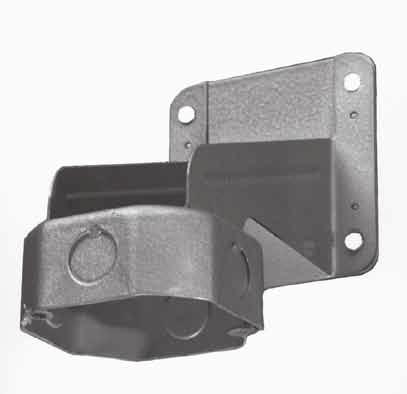 RE-WB1 Fuse Bracket Steel adapter bracket with gray hammer epoxy/polyester powder coat finish to match reels.