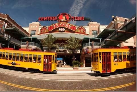 TAMPA: CONNECTING DISPARATE PLACES INTO SOME PLACE Streetcar helped promote modern, dense development including fashionable new high-rise residential-shopping -entertainment district called