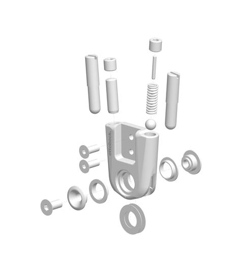 AFO system joints System components (8) Countersunk head screw (Allen screw) with socket