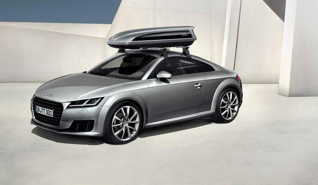 14 Take freedom with you. Benefit from the sportiness of the Audi TT Coupé even after you leave the vehicle. Thanks to transport solutions from Audi Genuine Accessories.