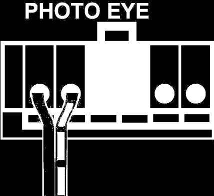 - The Opener will not operate until the Photo Eye Safety System is properly connected and aligned.