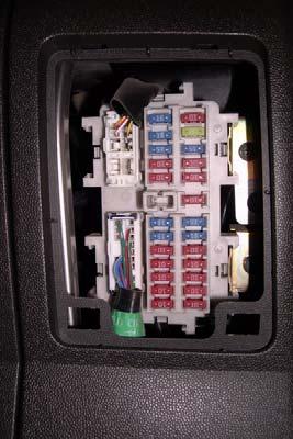 After Completing Installation Inside Cab 1. Airbag fuse a. Install airbag fuse.