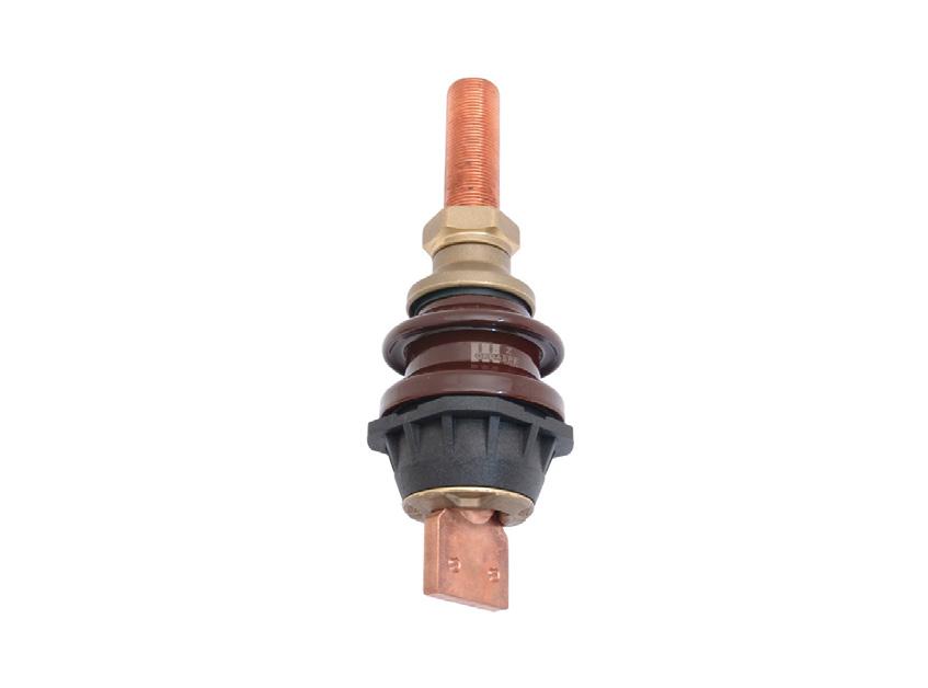 ED 06 - drg 1391 Voltage rating 1 kv Current rating 630 A Nominal creepage distance 75 mm Brass rod (Copper rod upon request) Two design of the oil side connection: - ED-N/06, Threaded for