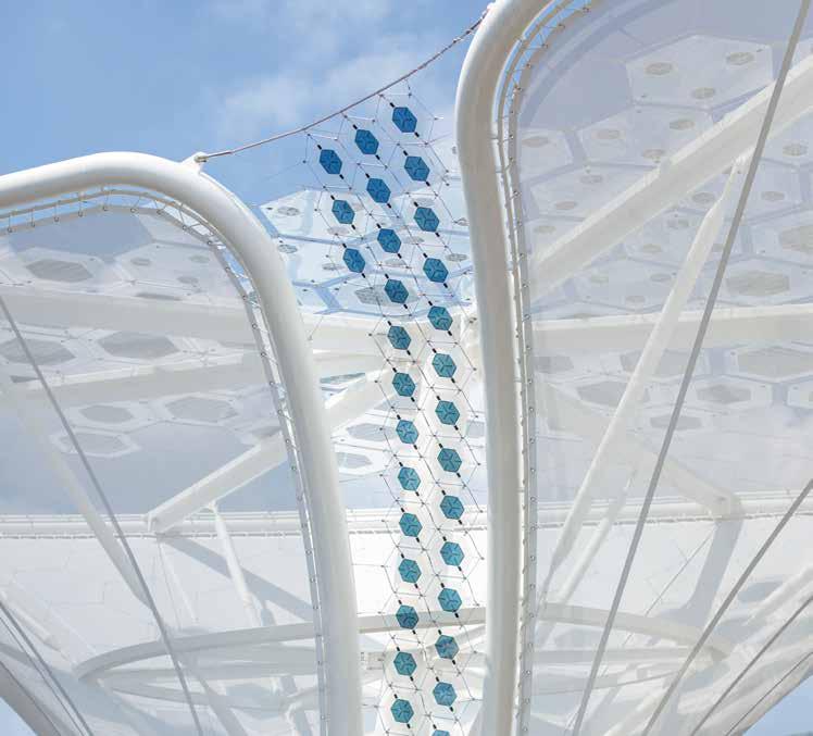 Organic photovoltaic objects on German pavilion at the world exhibition in Milan Connection technology for solar trees from Lapp At the world exhibition in Milan, Expo Milano 2015, the German
