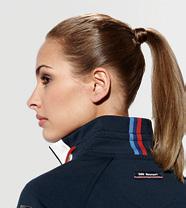 This dark blue, lightly tailored track jacket will keep you warm in case a pit stop takes longer than expected.